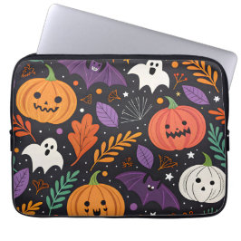 Söt Halloween magisk mönster Laptop Fodral