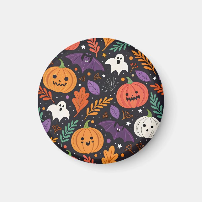Söt Halloween magisk mönster Magnet (Framsidan)