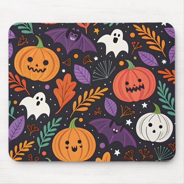 Söt Halloween magisk mönster Musmatta (Framsidan)