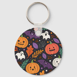 Söt Halloween magisk mönster Nyckelring