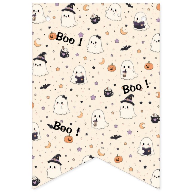 Söt Halloween-minigengasgardin Vimplar (Andra flaggan)