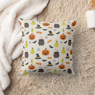 Söt Halloween-mönster kastkudde Kudde