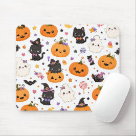 Söt Halloween-mönster med söta pumpor Musmatta