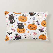 Söt Halloween-mönster med söta pumpor