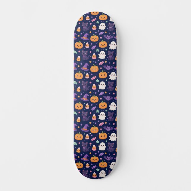 Söt Halloween-mönster  Mini Skateboard Bräda 18,5 Cm (Framsida)