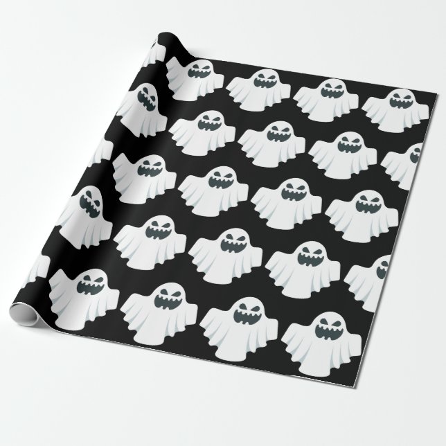 Söt Halloween-mönster Spöke Inpackningspapper Presentpapper (Utrullad)