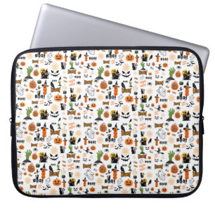 Söt Halloween-mönstrad bärbar dator Laptop Fodral