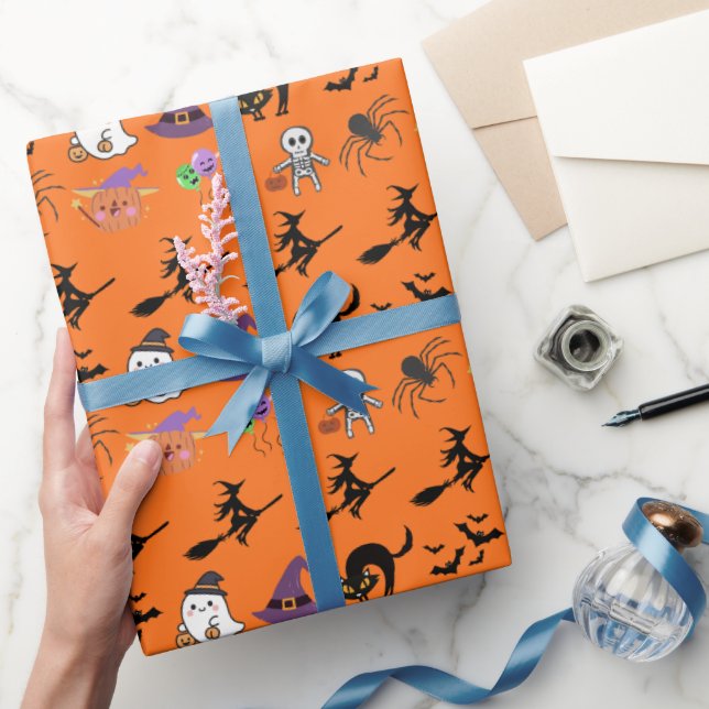 Söt Halloween-mönstrad presentpapper (Gifting)