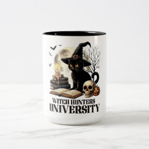 Söt Halloween-mugg med svart katt Två-Tonad Mugg