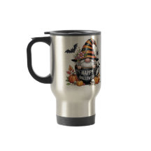 Söt Halloween-mugg med tomte i kaffekopp | Glad