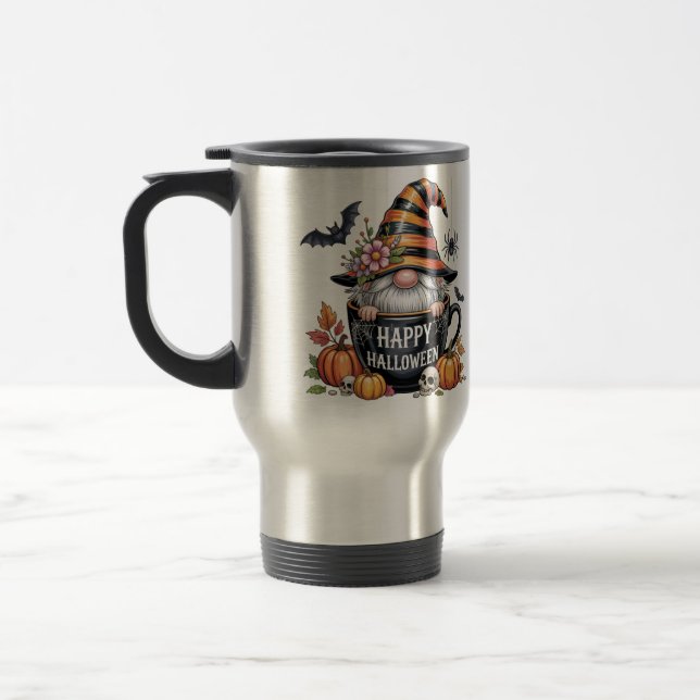 Söt Halloween-mugg med tomte i kaffekopp | Glad  (Vänster)