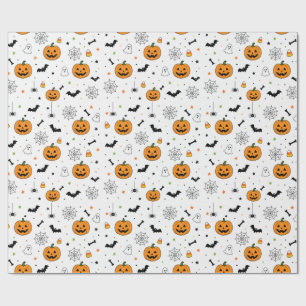 Söt Halloween-pappersmönster presentpapper
