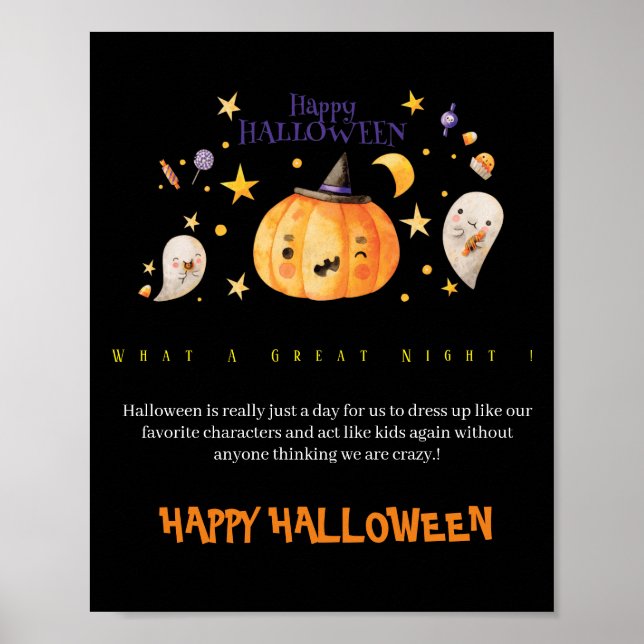 söt Halloween Poster (Framsidan)