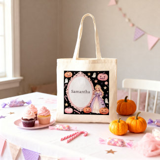 Söt Halloween prinsessa spöke pumpa godis Tygkasse