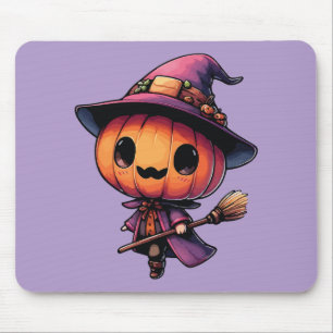 Söt Halloween-pumpa häxa Musmatta