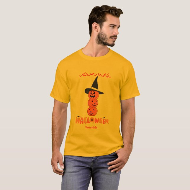 Söt Halloween-pumpa herr T-shirt (Hel framsida)