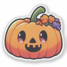Söt Halloween-pumpa - Kawaii Jack-o'-Lantern Klistermärken