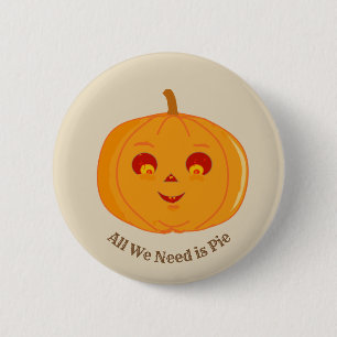 Söt Halloween-pumpa Knapp