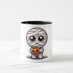 Söt Halloween-pumpa/mumie Mugg