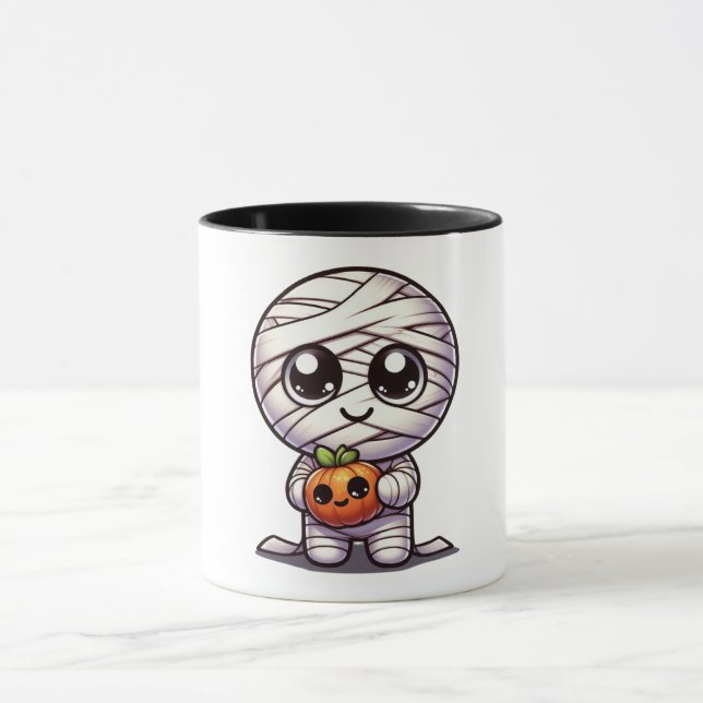 Söt Halloween-pumpa/mumie  Mugg (Center)