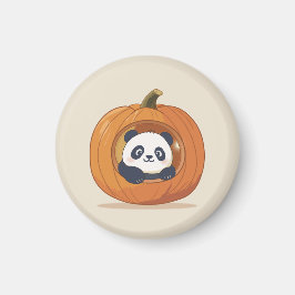 Söt Halloween-pumpa Panda Magnet