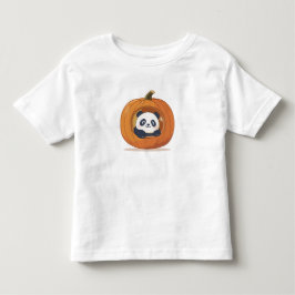 Söt Halloween-pumpa Panda T Shirt