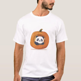 Söt Halloween-pumpa Panda T Shirt