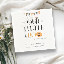 Söt Halloween-pumpa Spindelnät Bröllopsdusch Pappersservett