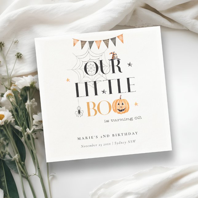 Söt Halloween-pumpa spindelnät Bröllopsdusch Pappersservett (Skapare uppladdad)