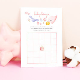 Söt Halloween Rosa Spöke Bebis Baby Shower Bingo S