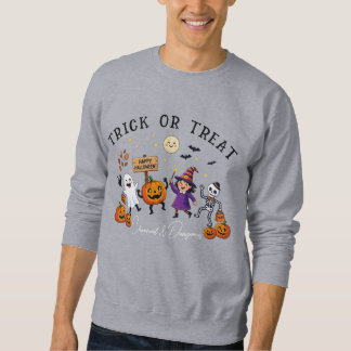 Söt Halloween-scen Charmerad & Farlig Lång Ärmad Tröja