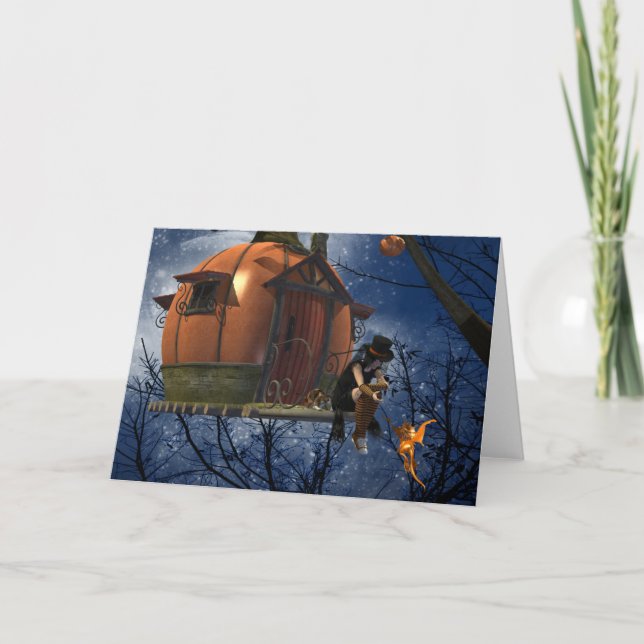 Söt Halloween-skapelse möte Kort (Framsida)