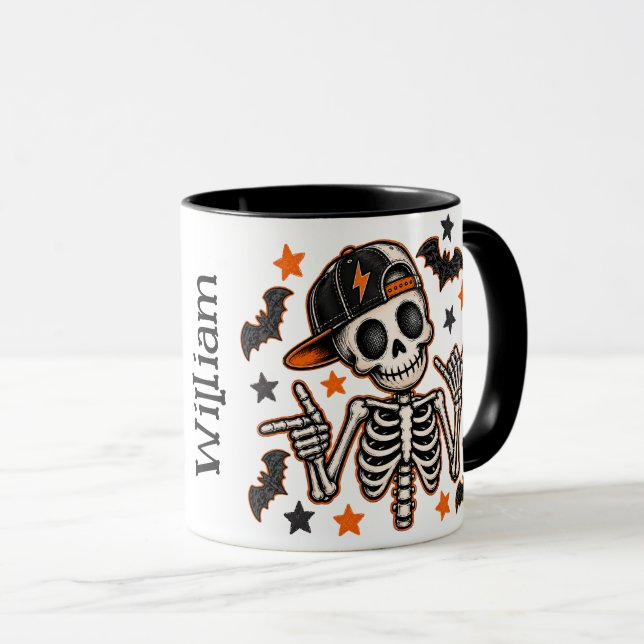 Söt Halloween-skelettskål-mugg Mugg (Framsida höger)
