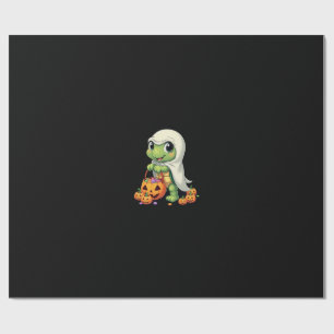 Söt Halloween Sköldpadda Spöke med Godis (4) Presentpapper