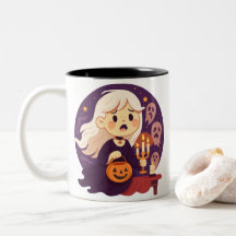 Söt Halloween-skräckhäxa Mugg – Spökliga spöken &