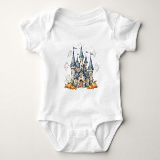 Söt Halloween-slott Spöken Pumpa Barn T Shirt