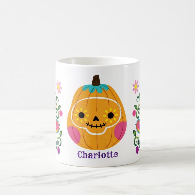 Söt Halloween-sockerkallepumpa Kaffemugg (Center)