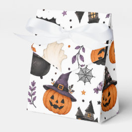 Söt Halloween-sömlös mönster med svarta katter Presentaskar