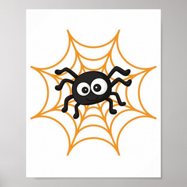 Söt Halloween Spindel Affisch (Framsidan)
