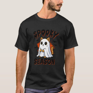 Söt Halloween spök katt T Shirt