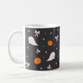 Söt Halloween-spök-mugg | Svart Kaffemugg