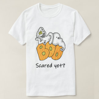 Söt Halloween-spöke Boo Rädd Än Så Fåfäng Rolig Sk T Shirt