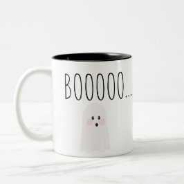 Söt Halloween-spöke Boooooooo Två-Tonad Mugg