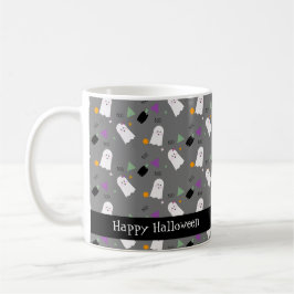 Söt Halloween-spöke Färgglatt Konfetti Kaffemugg