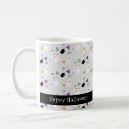 Söt Halloween-spöke Färgglatt Konfetti Kaffemugg