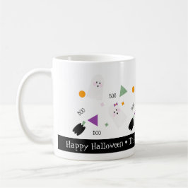 Söt Halloween-spöke Färgglatt Konfettimix Kaffemugg