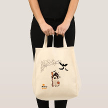 Söt Halloween-spöke häxa med kvast och pumpa