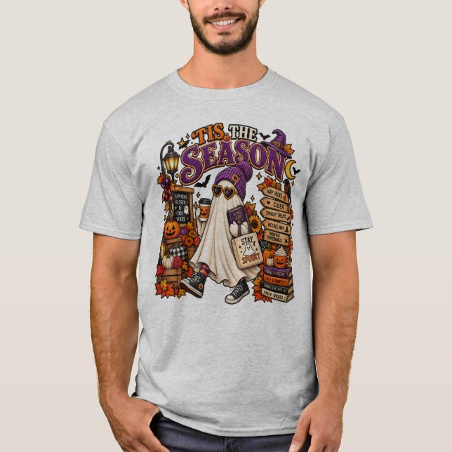 Söt Halloween-spöke Höstpumpa Kuslig Höst De T Shirt (Framsida)
