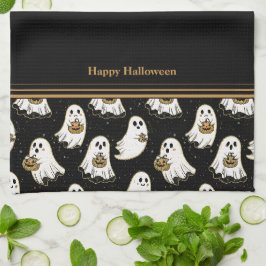 Söt Halloween-spöke Kökshandduk