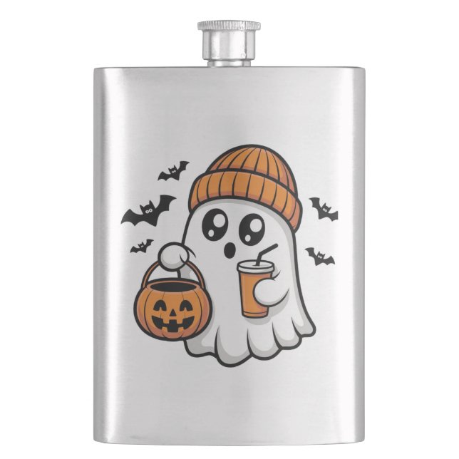 Söt Halloween-spöke Orange mössa Höstspirit Fickplunta (Framsidan)